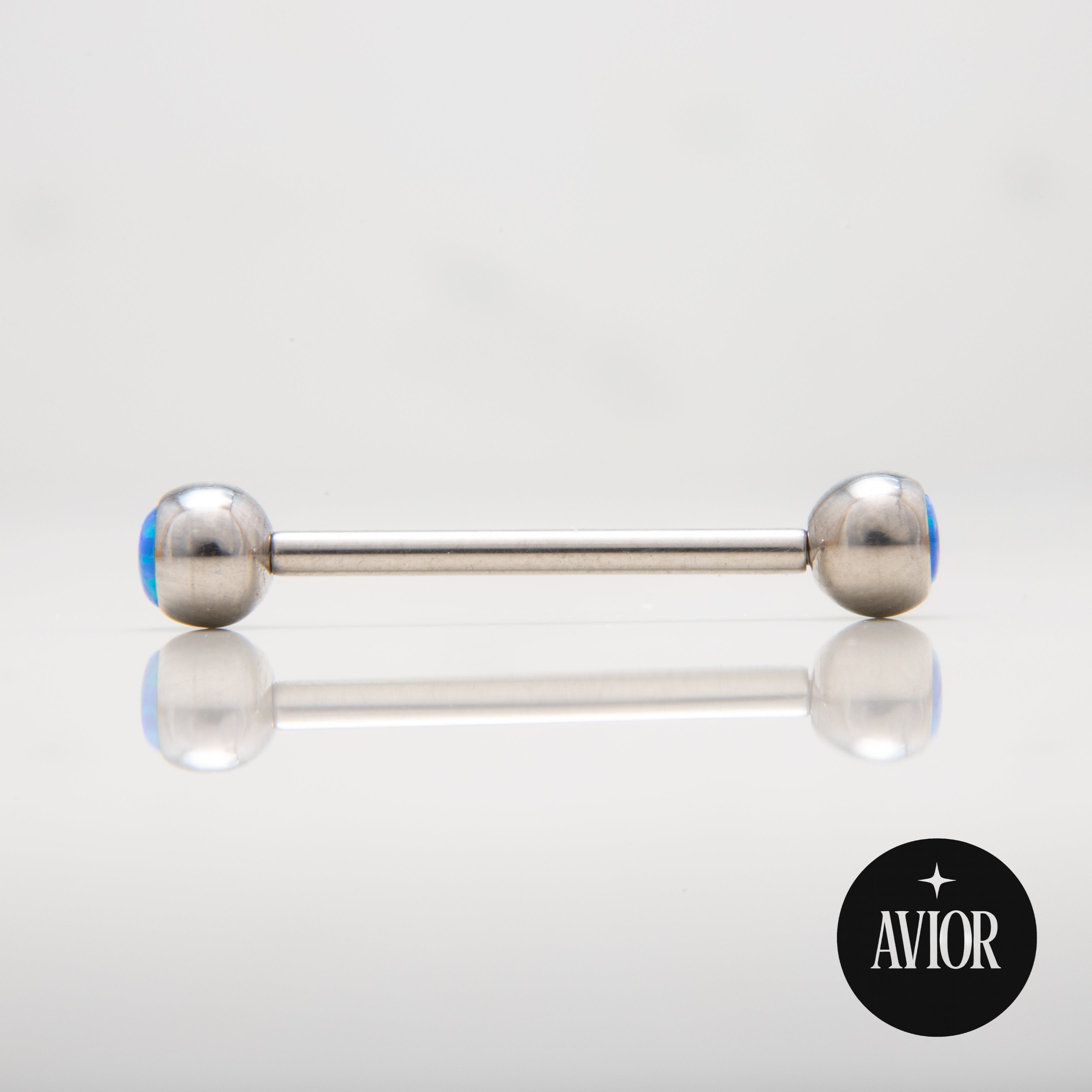 Barbell - Metalik kugla s plavim opalom 5 mm - Titan