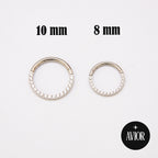 Ring - Metalik s crikonima - 0,8 mm - promjer 10 mm - Titan