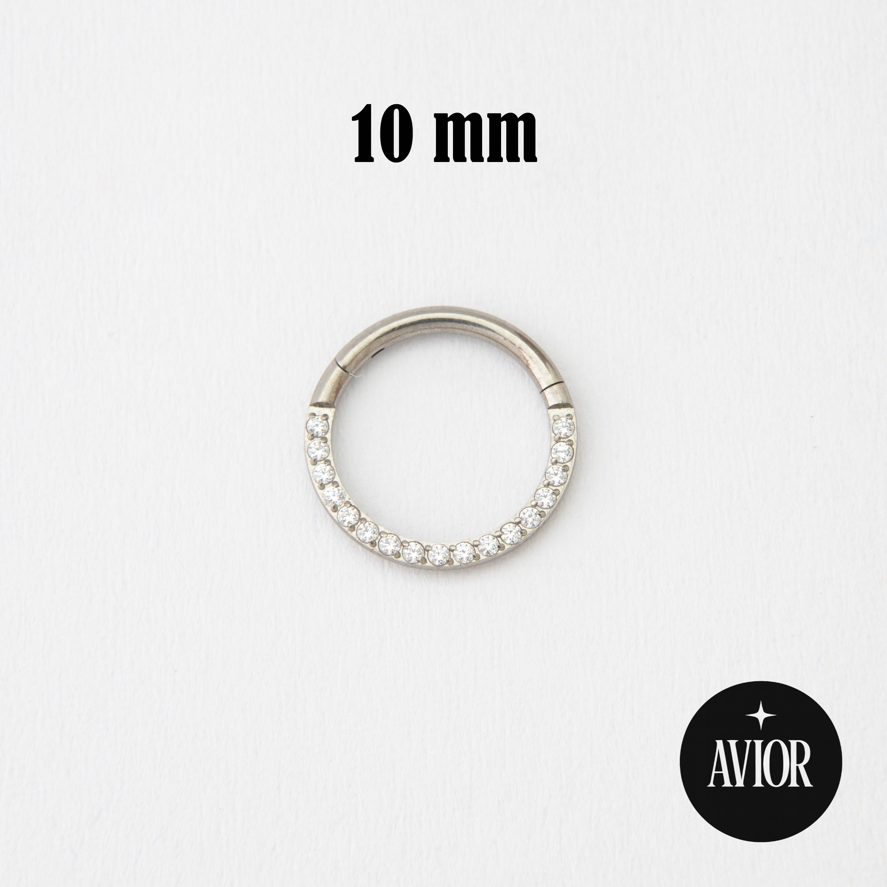 Ring - Metalik s crikonima - 0,8 mm - promjer 10 mm - Titan