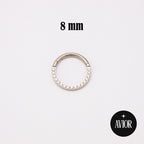 Ring - Metalik s crikonima - 0,8 mm - promjer 8 mm - Titan
