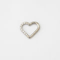 Ring - Srce metalik s cirkonima - 1.2 mm - promjer 8 mm - Titan