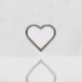 Ring - Srce metalik - 1.2 mm - promjer 10 mm - Titan