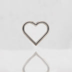 Ring - Srce metalik - 1.2 mm - promjer 10 mm - Titan