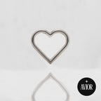 Ring - Srce metalik - 1.2 mm - promjer 10 mm - Titan