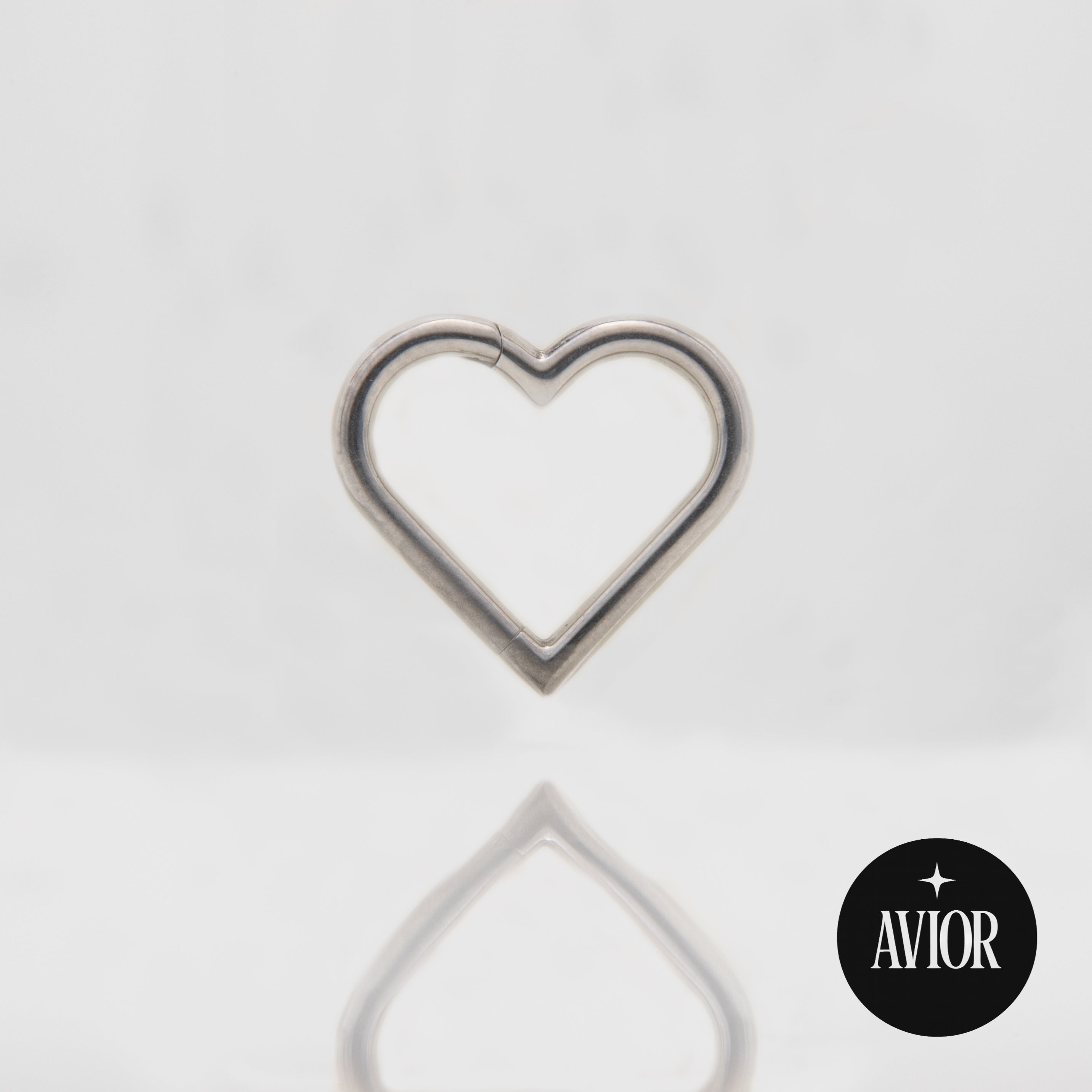 Ring - Srce metalik - 1.2 mm - promjer 10 mm - Titan