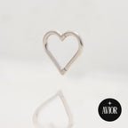 Ring - Srce metalik - 1.2 mm - promjer 10 mm - Titan
