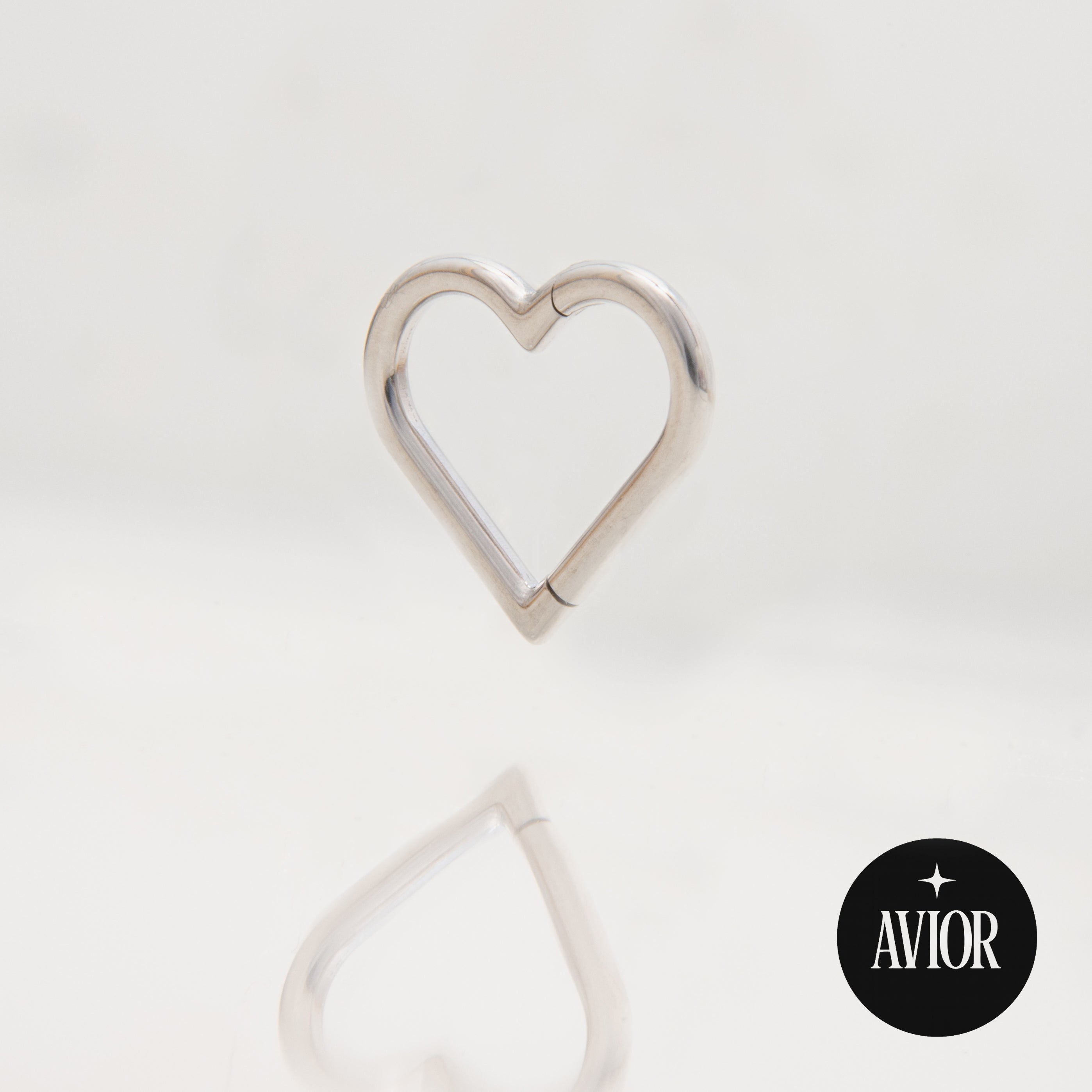 Ring - Srce metalik - 1.2 mm - promjer 10 mm - Titan
