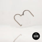 Ring - Srce metalik - 1.2 mm - promjer 10 mm - Titan