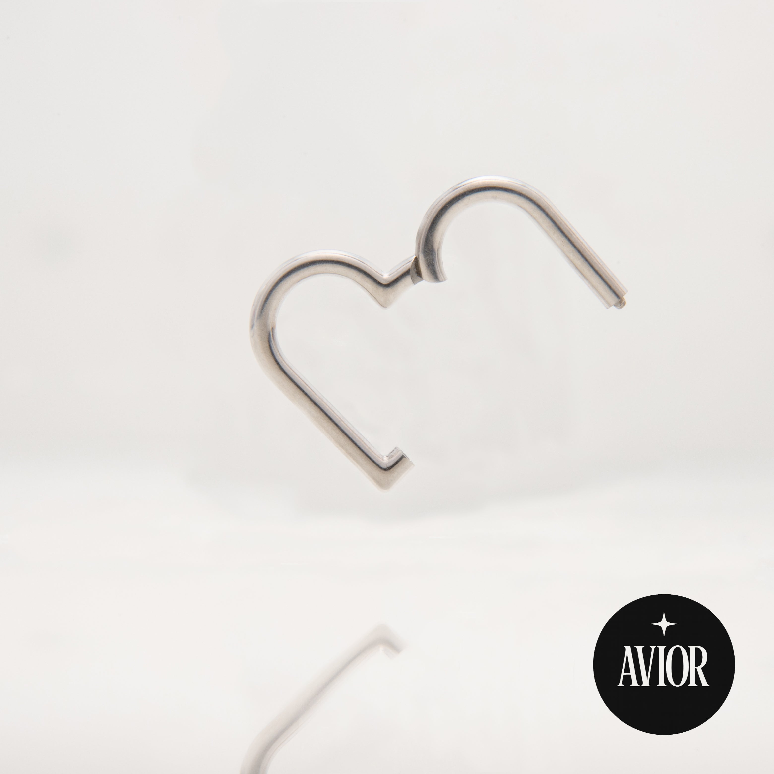 Ring - Srce metalik - 1.2 mm - promjer 10 mm - Titan