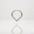 Ring - Suza s cirkonima debljine 1.2 mm - promjer 10 mm - Titan