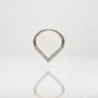 Ring - Suza s cirkonima debljine 1.2 mm - promjer 10 mm - Titan