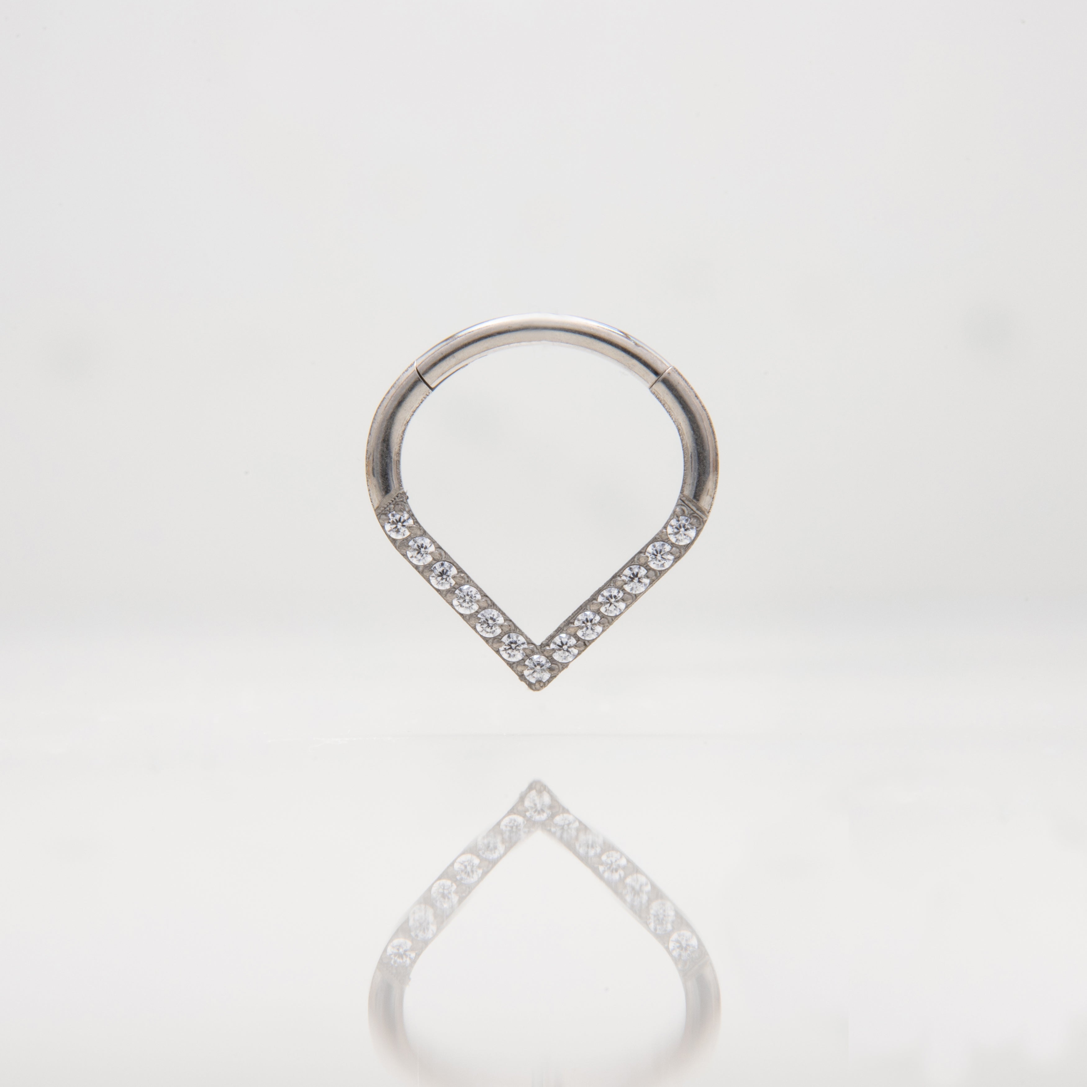 Ring - Suza s cirkonima debljine 1.2 mm - promjer 10 mm - Titan