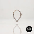 Ring - Suza s cirkonima debljine 1.2 mm - promjer 10 mm - Titan