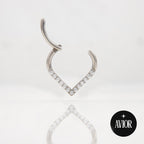 Ring - Suza s cirkonima debljine 1.2 mm - promjer 10 mm - Titan