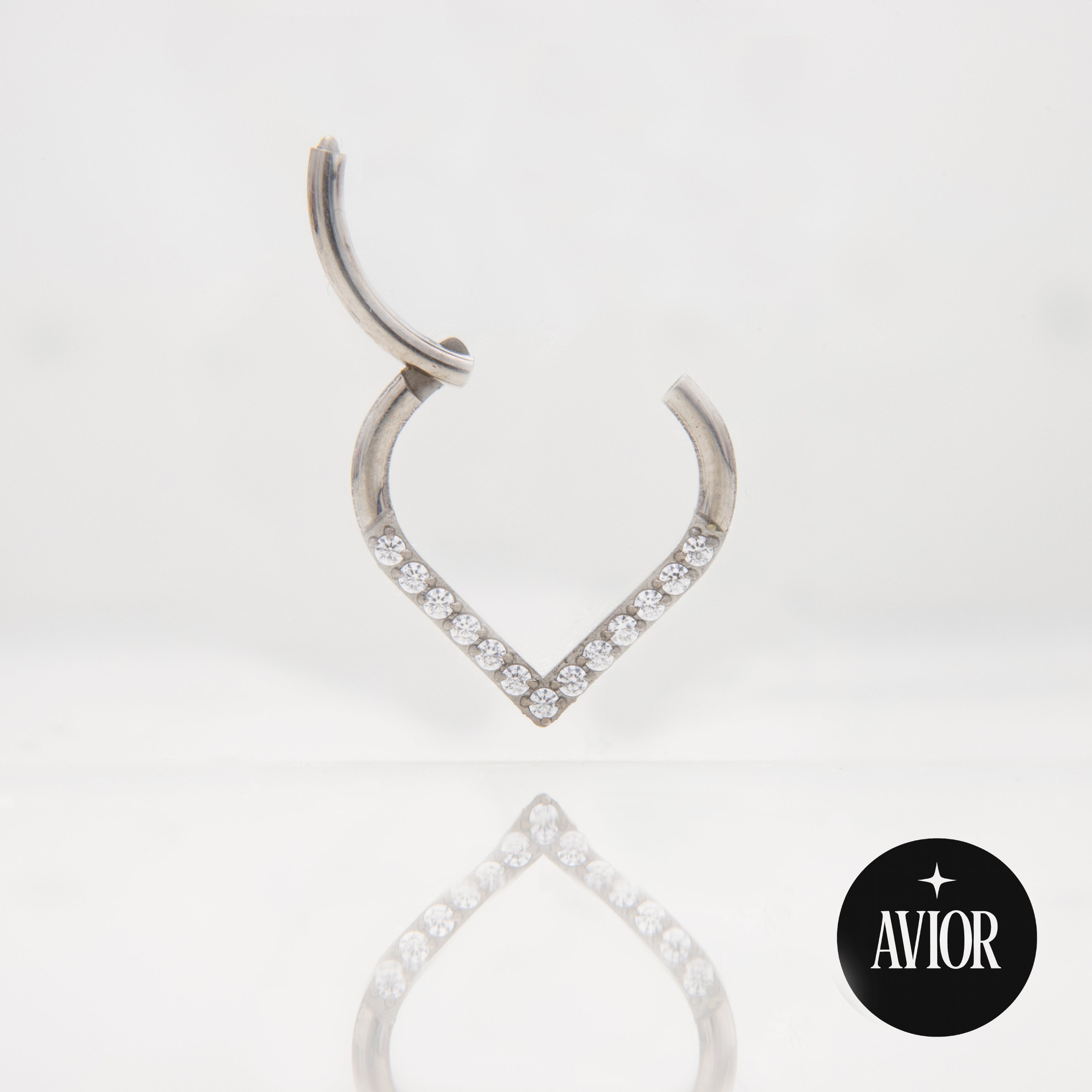 Ring - Suza s cirkonima debljine 1.2 mm - promjer 10 mm - Titan