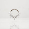 Ring - Sa šiljastim cirkonima debljine 1.2 mm - promjer 8 mm - Titan