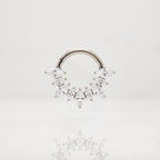 Ring - Sa šiljastim cirkonima debljine 1.2 mm - promjer 8 mm - Titan