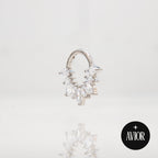 Ring - Sa šiljastim cirkonima debljine 1.2 mm - promjer 8 mm - Titan