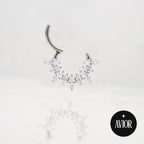 Ring - Sa šiljastim cirkonima debljine 1.2 mm - promjer 8 mm - Titan