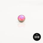 Dermal top - Ružičasti opal - 4 mm Titan
