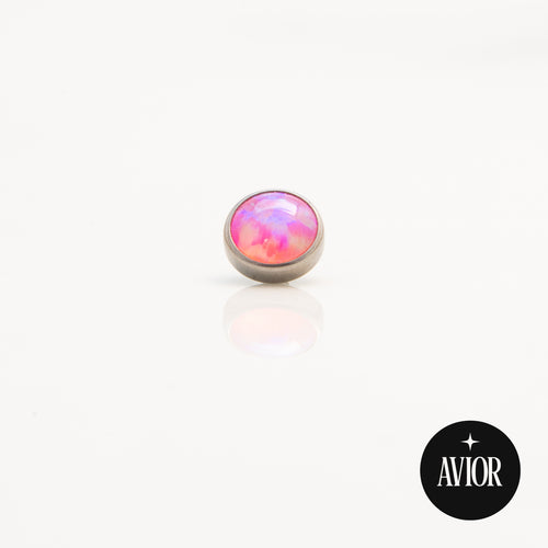 Dermal top - Ružičasti opal - 4 mm Titan