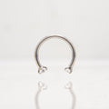 Potkova - S bijelim cirkonom promjera 3 mm - 1.2 mm - Titan