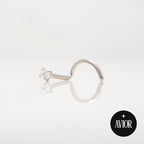 Nakit - Spirala s cirkonom - 2 mm, Titan