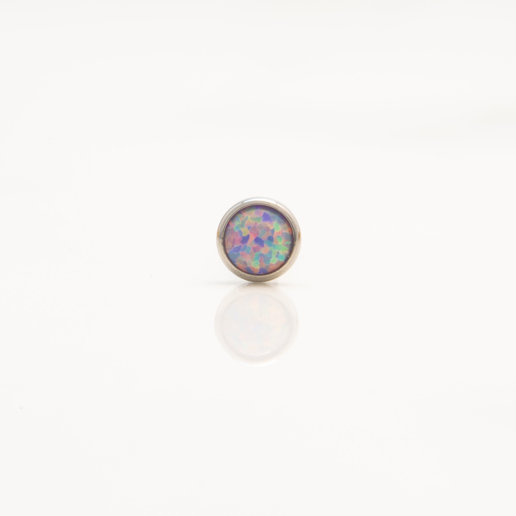Dermal top -  Ljubičasti opal - 4 mm Titan