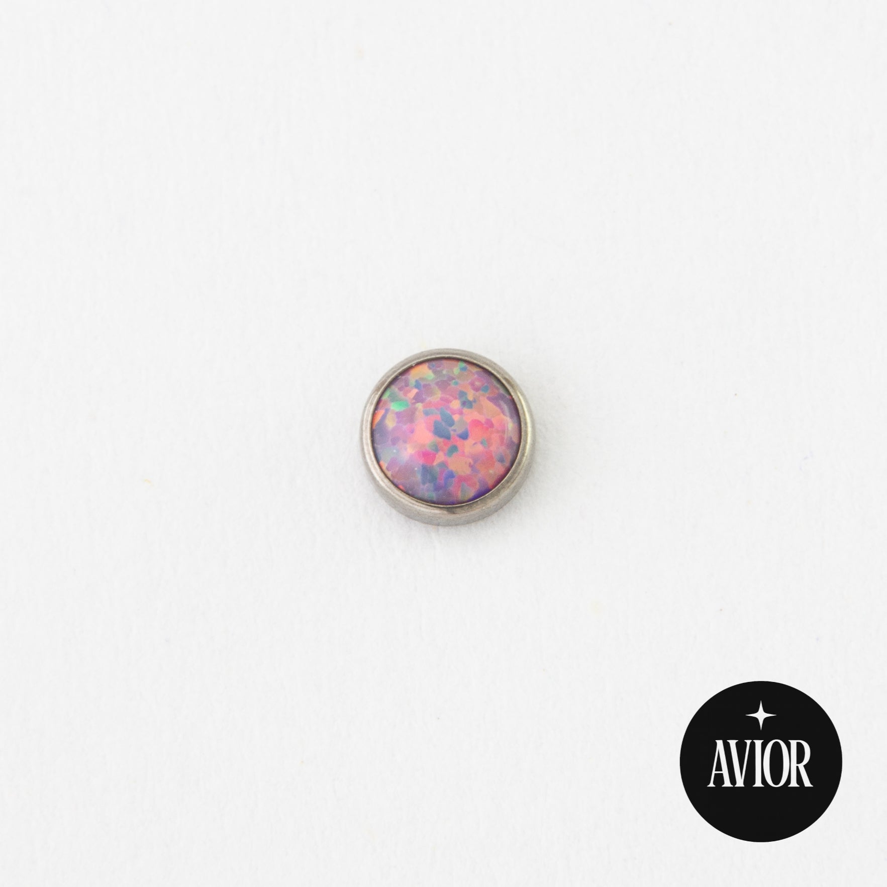 Dermal top -  Ljubičasti opal - 4 mm Titan