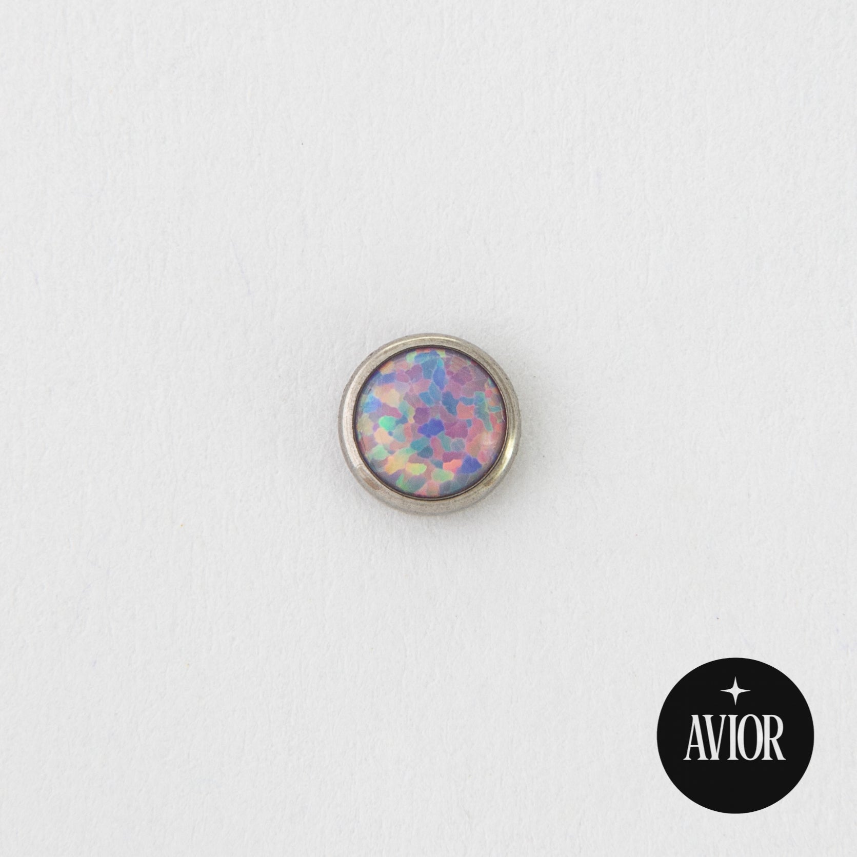Dermal top -  Ljubičasti opal - 4 mm Titan